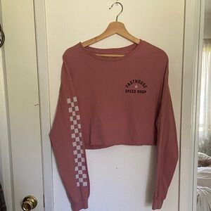 Women’s Fasthouse Speed Shop Mauve Cropped Longsleeve Tee